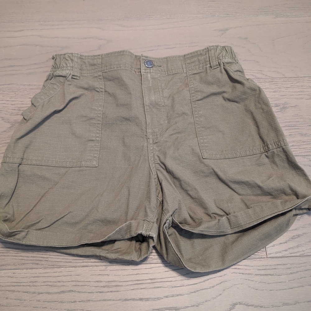 Kid's Dark Green Cargo Shorts